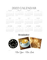 At at glance calendar for black and gold-2