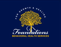 Foundations with Tree gold logo blue and white